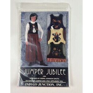 Indygo Junction “Jumper Jubilee” Uncut Sewing Pattern IJ385 Sizes S-XL Appliqués